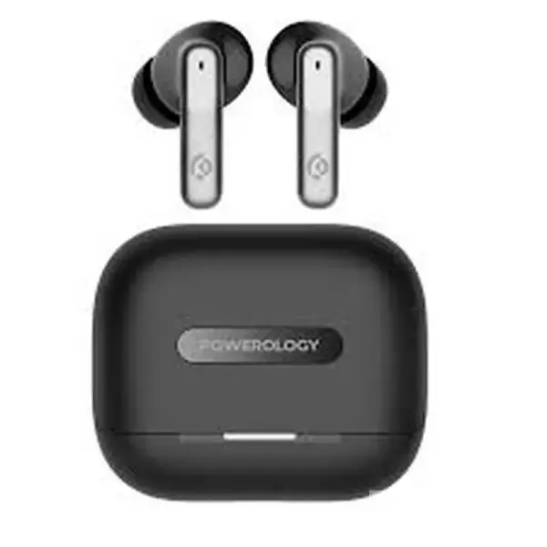 Беспроводные наушники Powerology 6 Mic Hybrid ANC + ENC True Wireless Buds черные