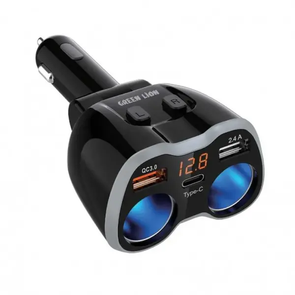 Переходник Адаптер для зарядки в автомобиле Green Lion Multi-Port Car Charger Ad