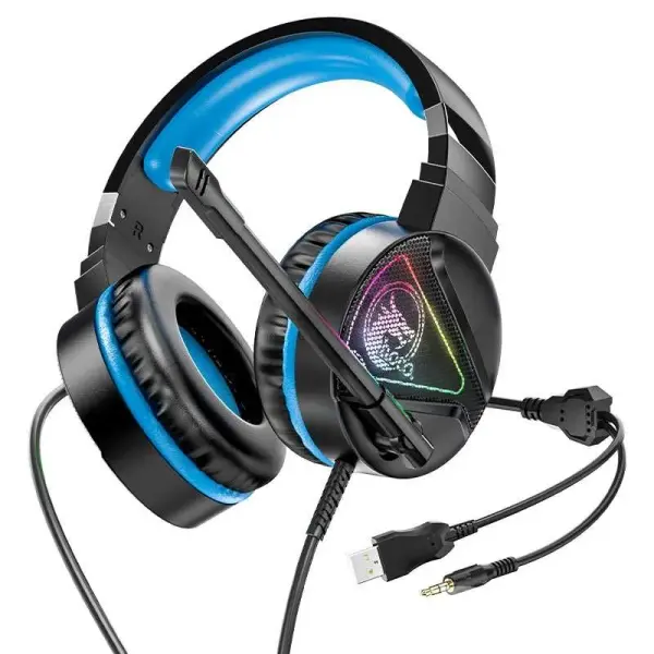 Проводные игровые наушники Hoco W104 синий